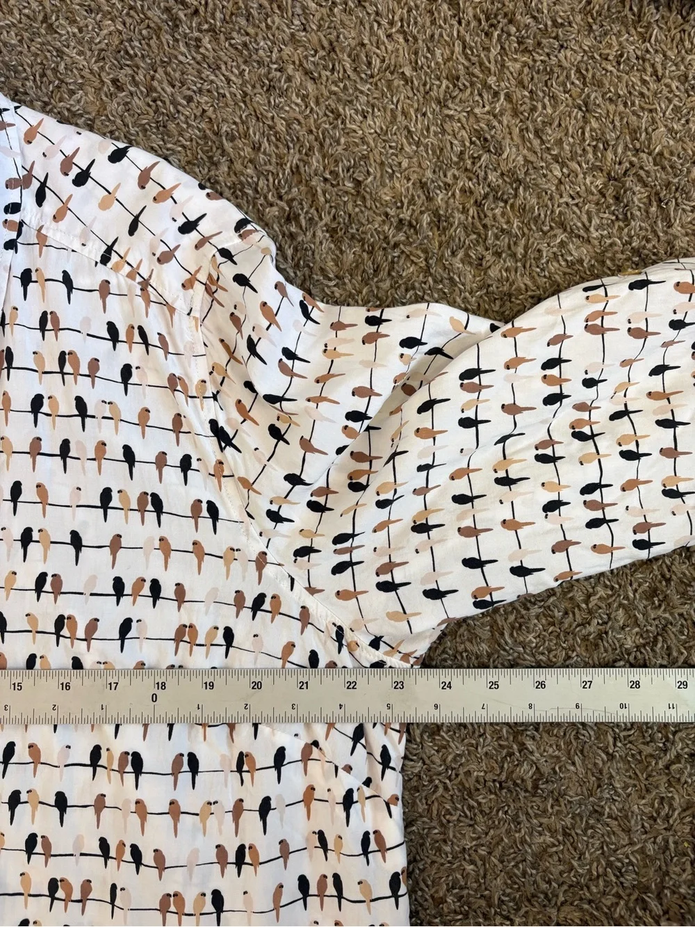 Anthropologie Jane & Delancey Bird On A Wire Shirt Size 2X Rayon Macaw Parrot - Picture 6 of 7